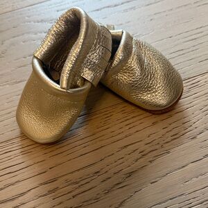 Gold Baby Moccasins